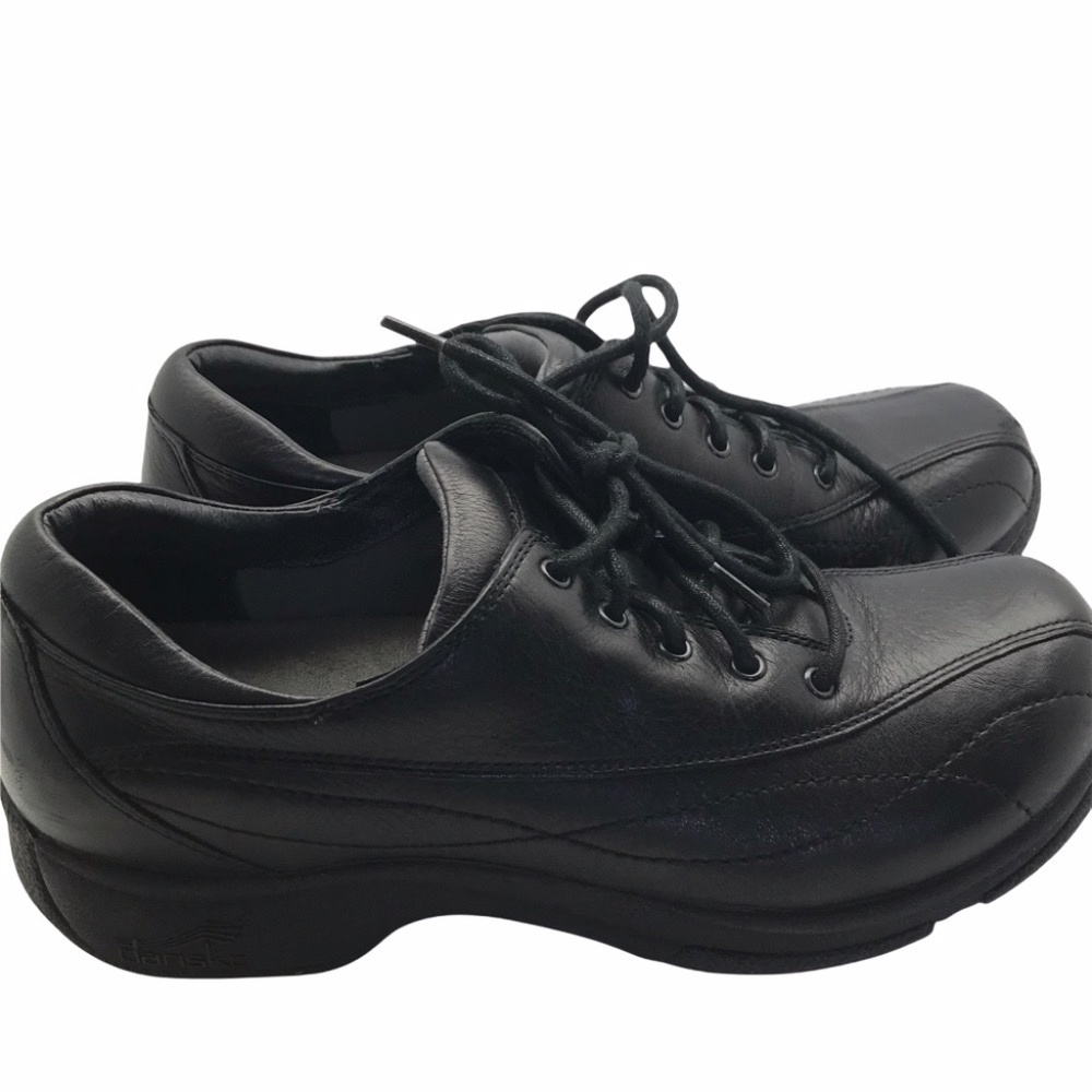 Dansko Kip Milled Leather Black Shoes